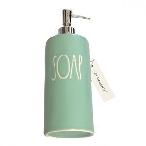 RAE DUNN Seafoam Green Soap Dispenser
